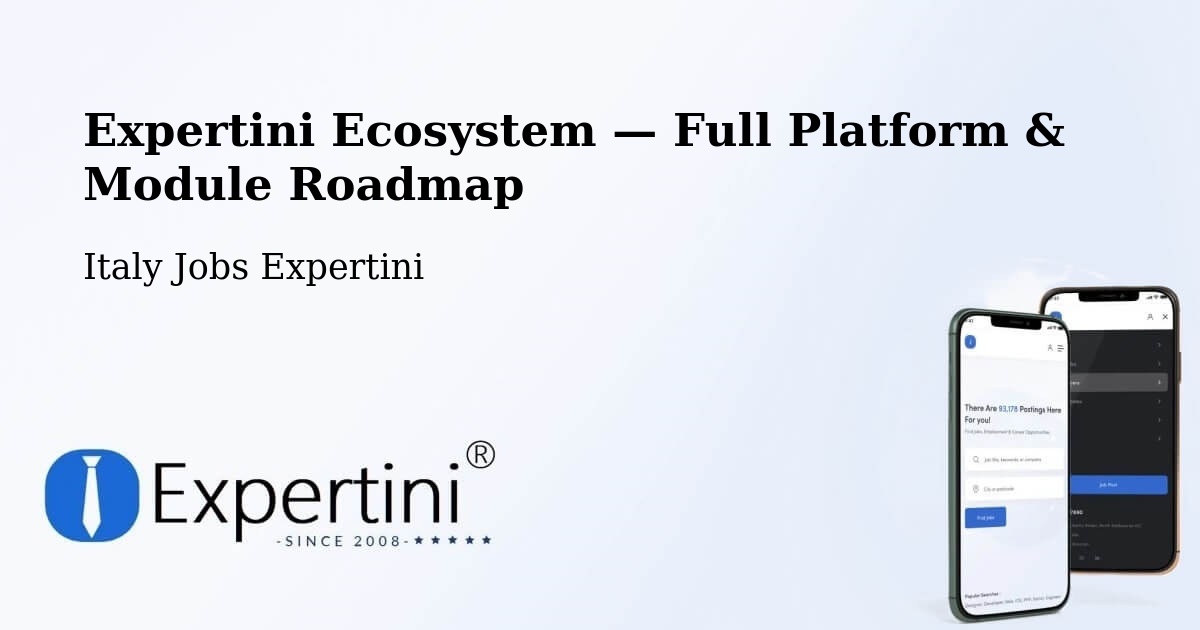 Expertini Ecosystem — Full Platform & Module Roadmap – Matelica